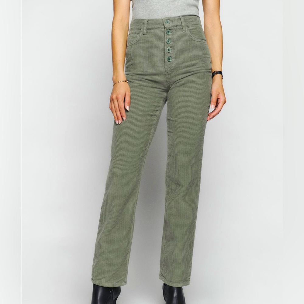 NWT Cynthia High Rise Corduroy Jeans in Moss